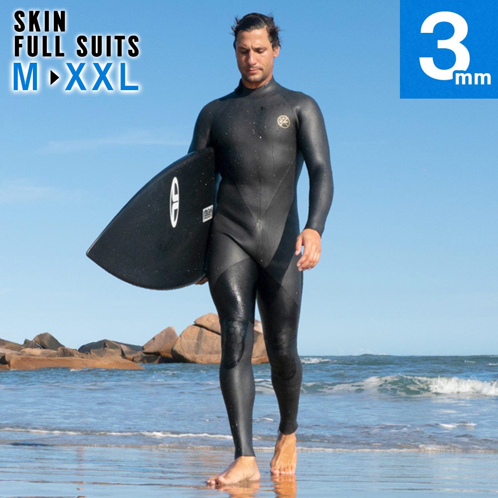 FELLOW メンズ スキン フルスーツ バックジップ 3mm M～XXL 全1色