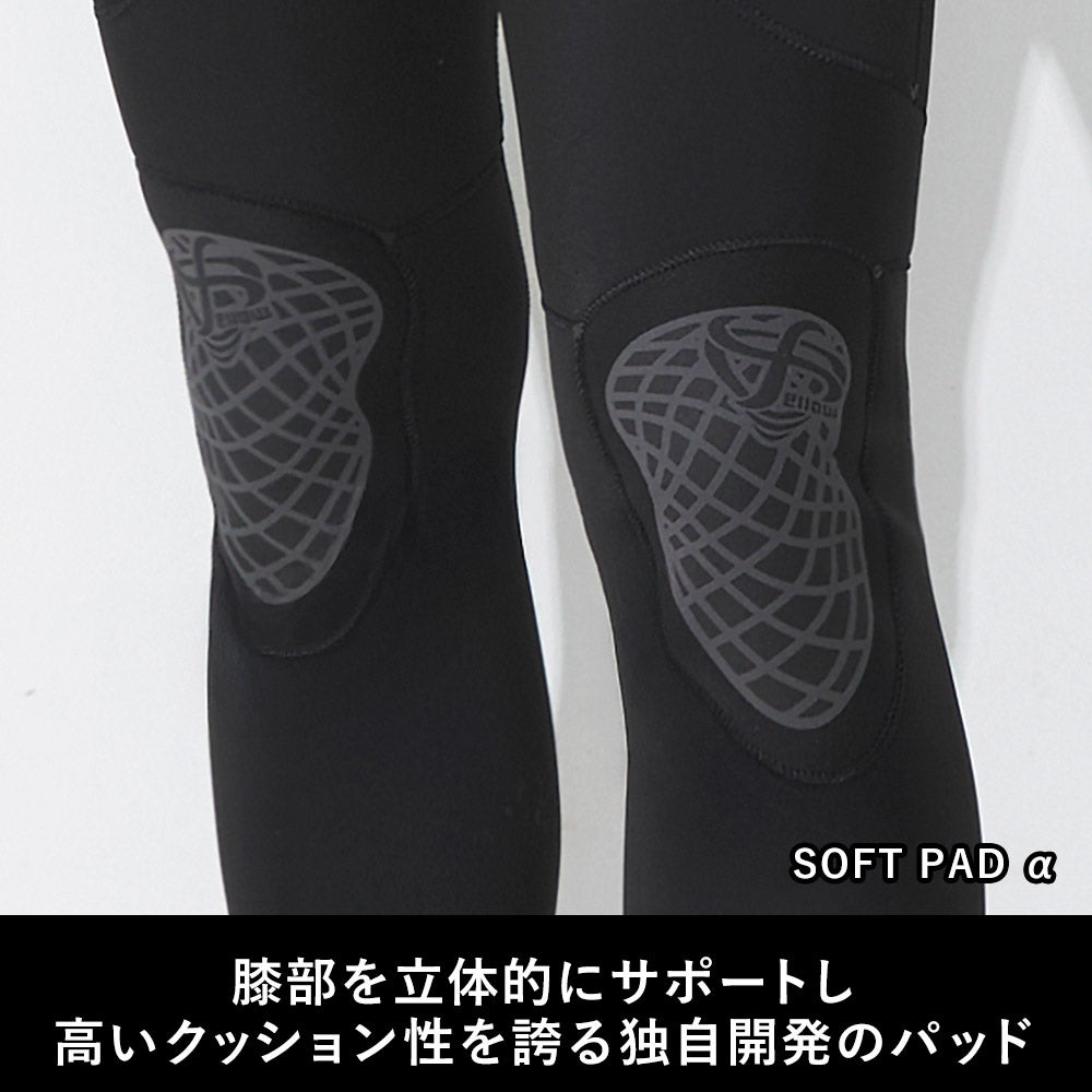 FELLOW メンズ スキン フルスーツ バックジップ 3mm M～XXL 全1色