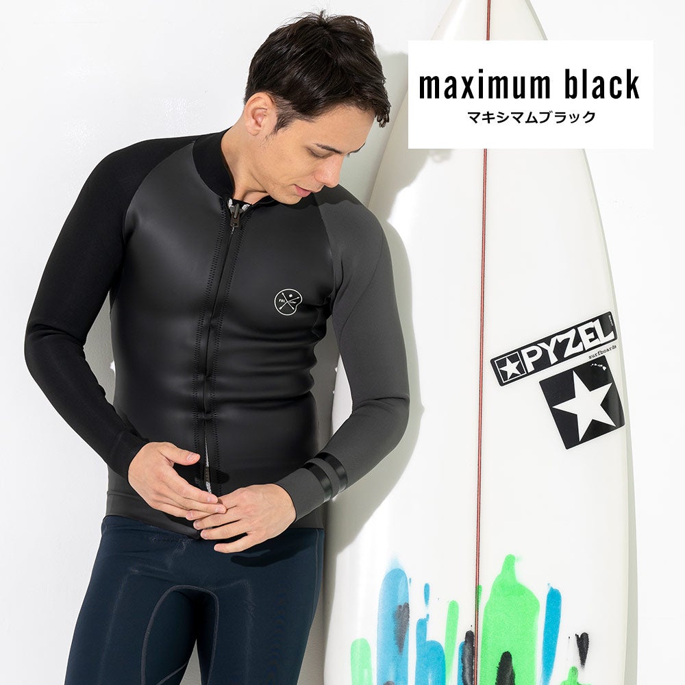 FELLOW メンズ マルチカラータッパー フロントジップ 2mm M～XXL 全2色