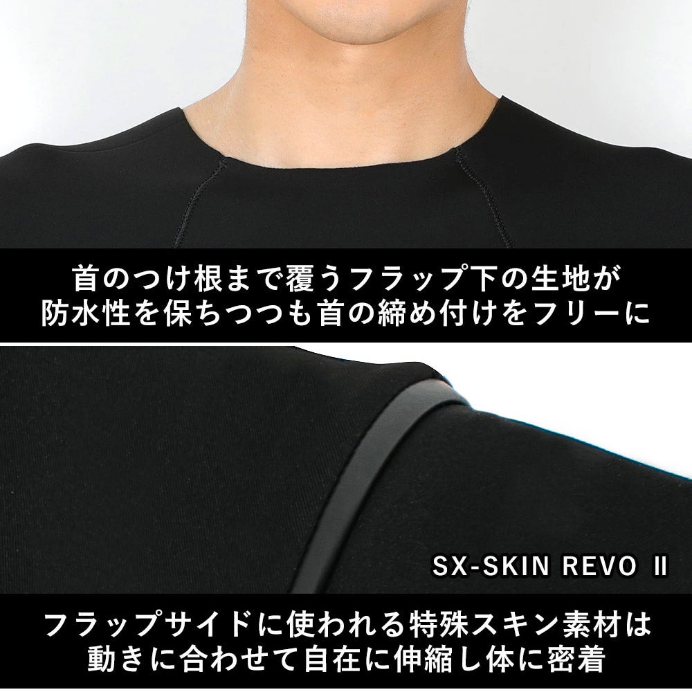 FELLOW メンズ フルスーツ ワンショルダーチェストジップ 3mm M～XXL