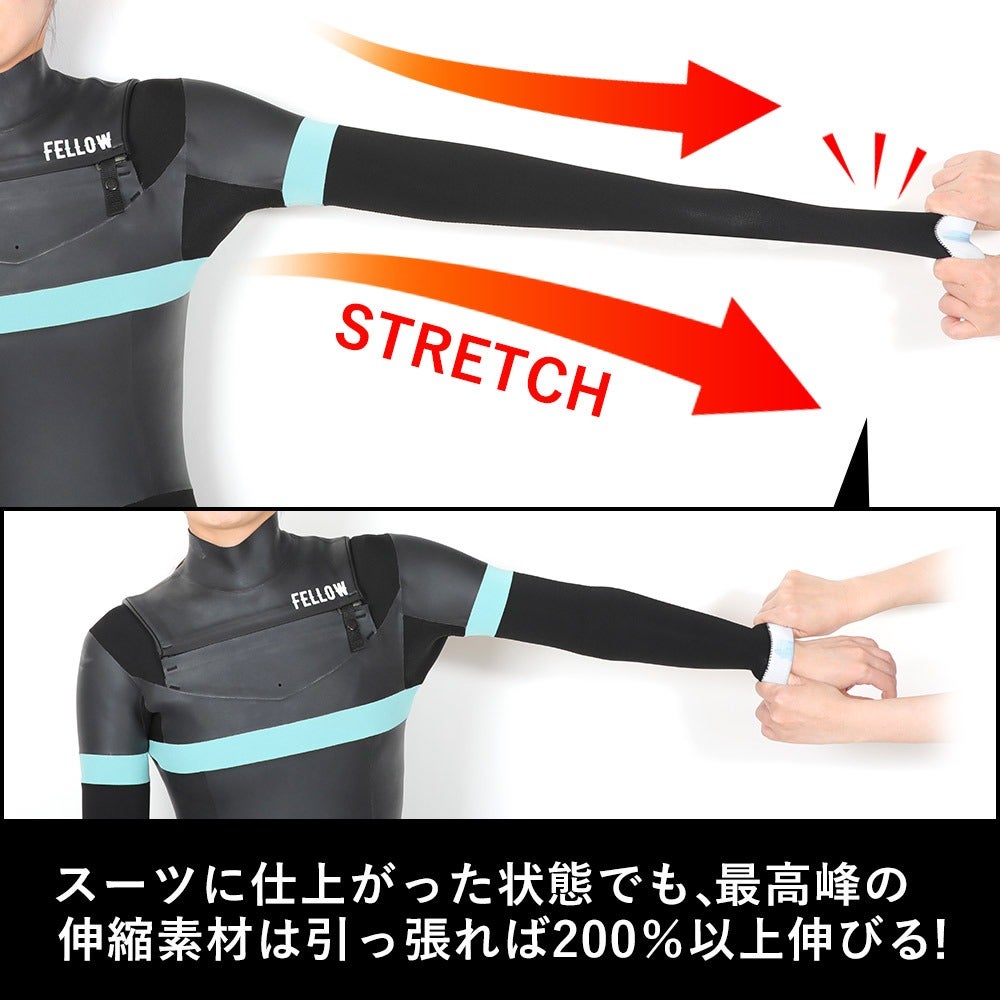 FELLOW レディース タッパー フロントジップ 2mm S～LB 全2色 | FELLOW