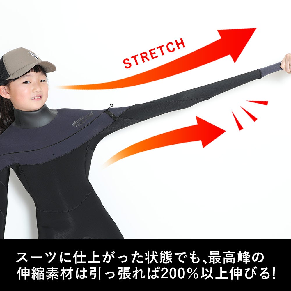 FELLOW キッズ ロングジョン＆タッパーセット 3mm 110～160B 全3色