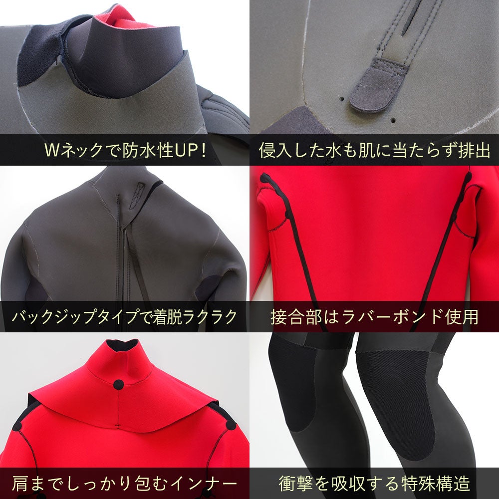 RSS SURF メンズ セミドライ バックジップ 5x3mm M～XXLB 全2タイプ