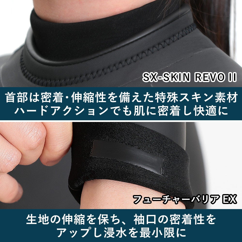 FELLOW キッズ セミドライ バックジップ 5x3mm 120～160B 全1色