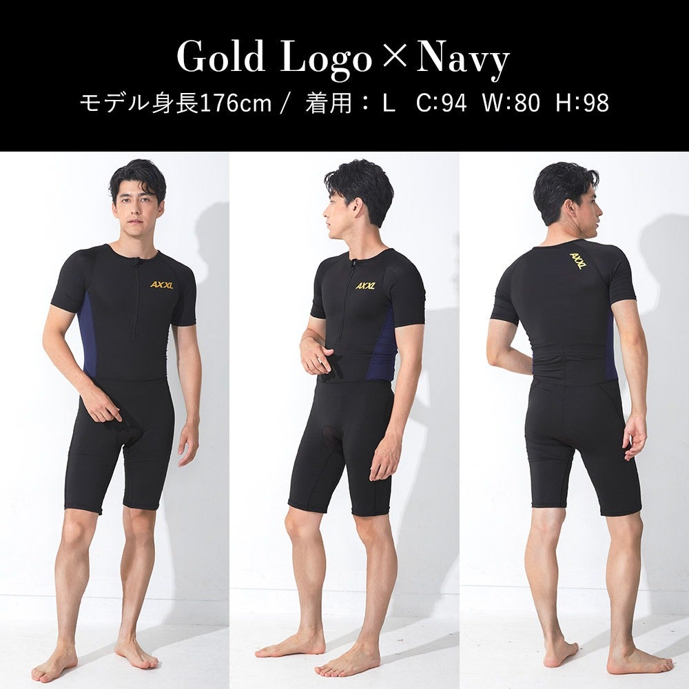 L-XL ドライスーツ AXXL SUITS メンズ トライアスロン トライスーツ 半袖 S～XXL 全2色